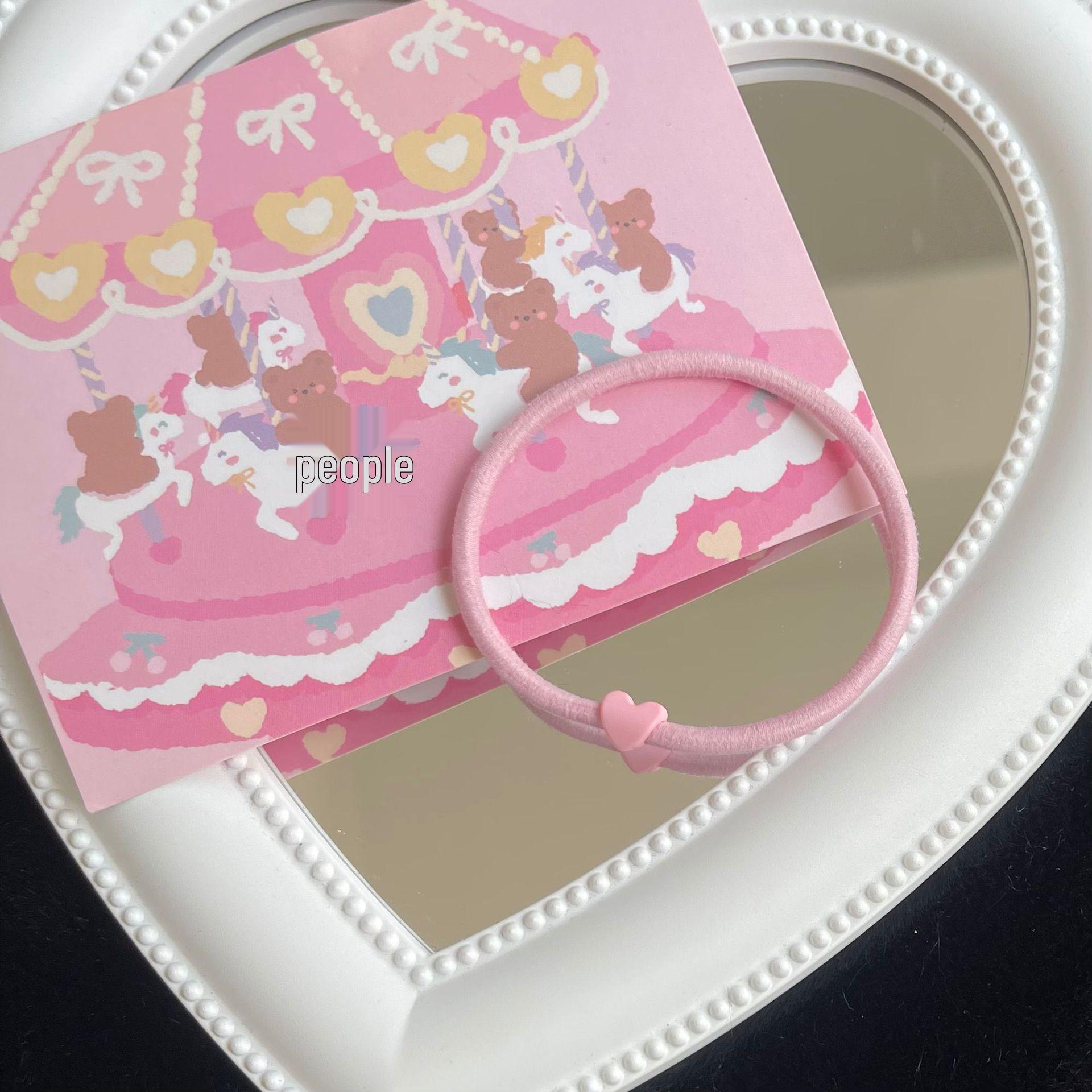 

Очаровательная резинка для волос со звездами и сердечками для девочек - Универсальный студенческий аксессуар