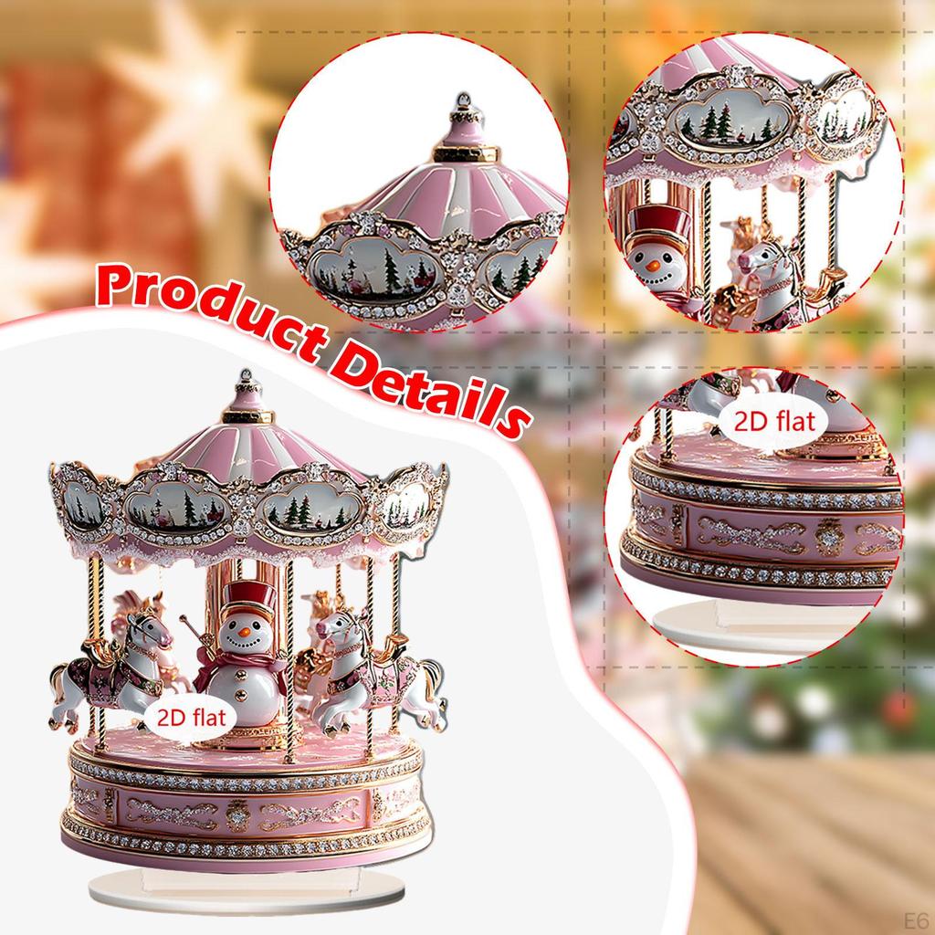 2D Acrylic Sign Craft Home Decor Decoration Plate with Base for Birthday Christmas Valentine's Day