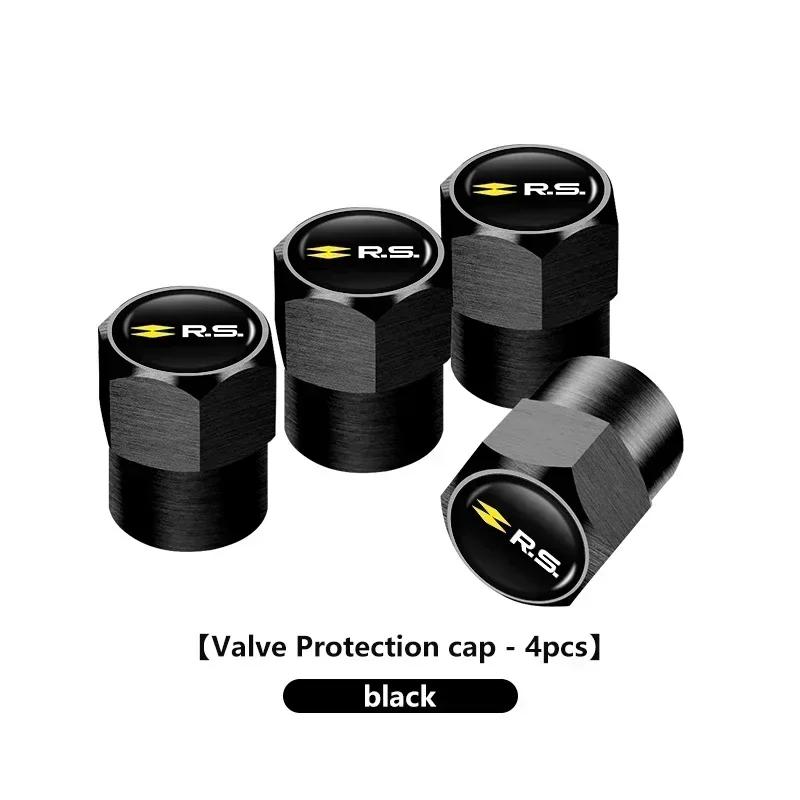 Hub Caps New 4Pcs Car Wheel Tire Valve Caps Air Stem Covers Accessories For Renault RS Megane 2 3 Twingo Clio Talisman Captur Tr