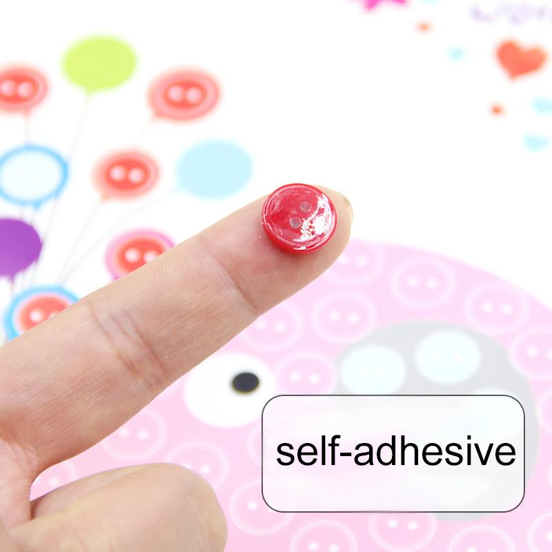 Button Sticker with Diamond Stickers Cartoon Pattern Kids Handmade DIY Toys Art Craft Children Early Educational Toy TMZ