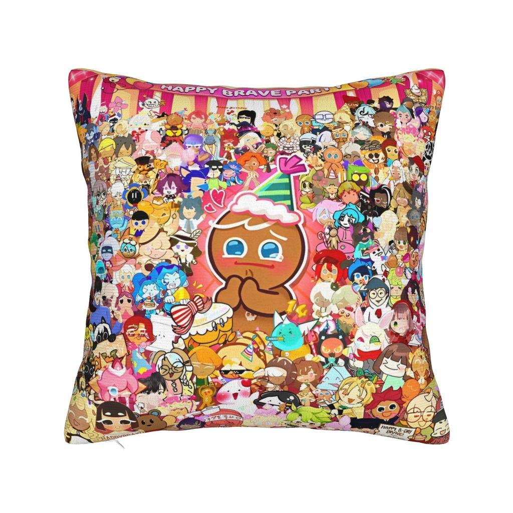 Milky Way Cookie Pillowcase Polyester Cushion Cover Decorations Cookie Run Kingdom Throw Pillow Case Cover Home Square 18'