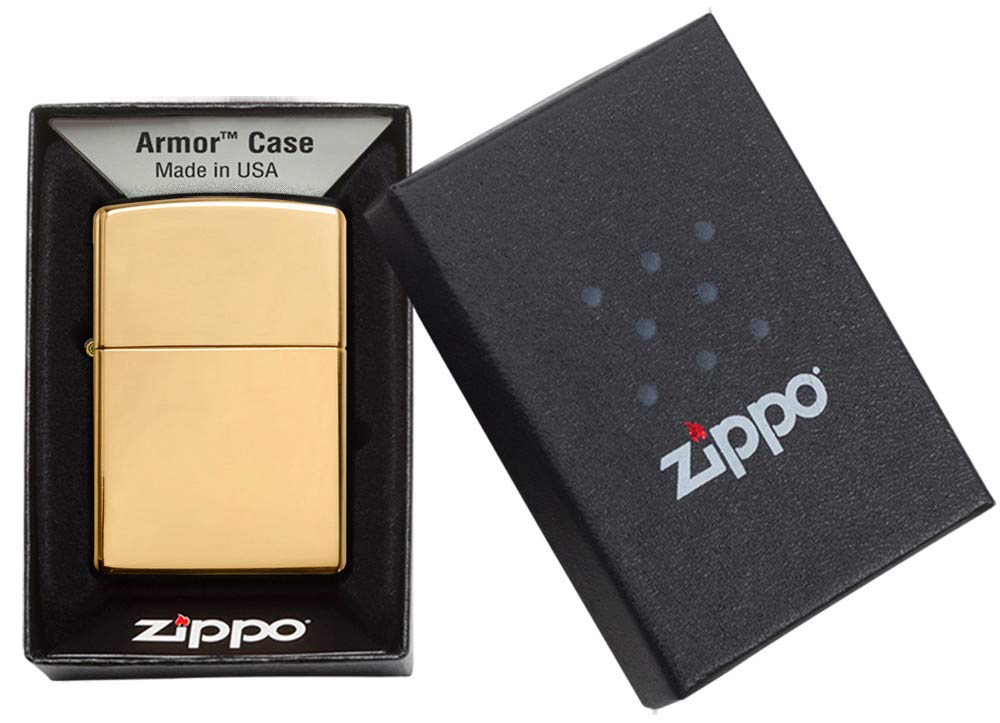 ZIPPO plain Armor brass polished genuine imported lighter, design, 169, finish, product.