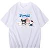 Sommer Neu HelloKitty Damen T-Shirt Niedliches T-Shirt Kleidung Buchstaben Aufdruck Baumwolle Mode Lässig Kurzärmeliges Damenoberteil