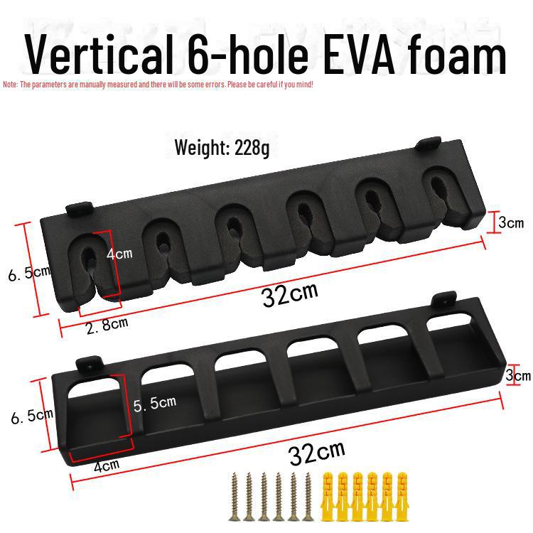 Wall-Mounted Fishing Rod Display Rack for Luya Rods and Nets