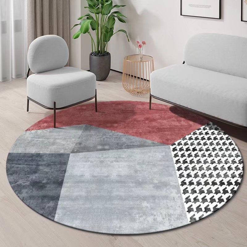 Round Carpet Nordic Living Room Light Luxury Carpet Home Bedroom Cradle Swivel Chair Anti Dirty Simple Study Room