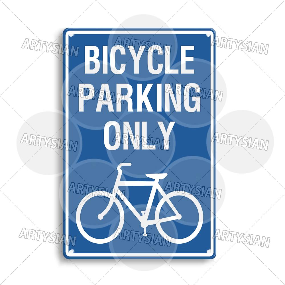 Metallschild Fahrrad Behindertenmotorrad Parkplatz Schild Fahrräder nicht am Zaun befestigen