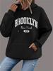 New Arrival Brooklyn New York Print Hooded Sweatshirt, Fashionable Women's Top, Autumn/Winter New-Lined Casual Outerwear Women