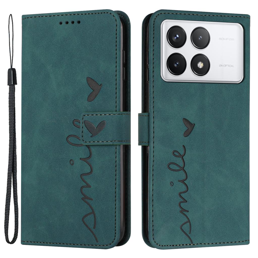 For Xiaomi Redmi K70E 5G/Poco X6 Pro 5G Wallet Cover Magnetic Skin-touch PU Leather+TPU Phone Case