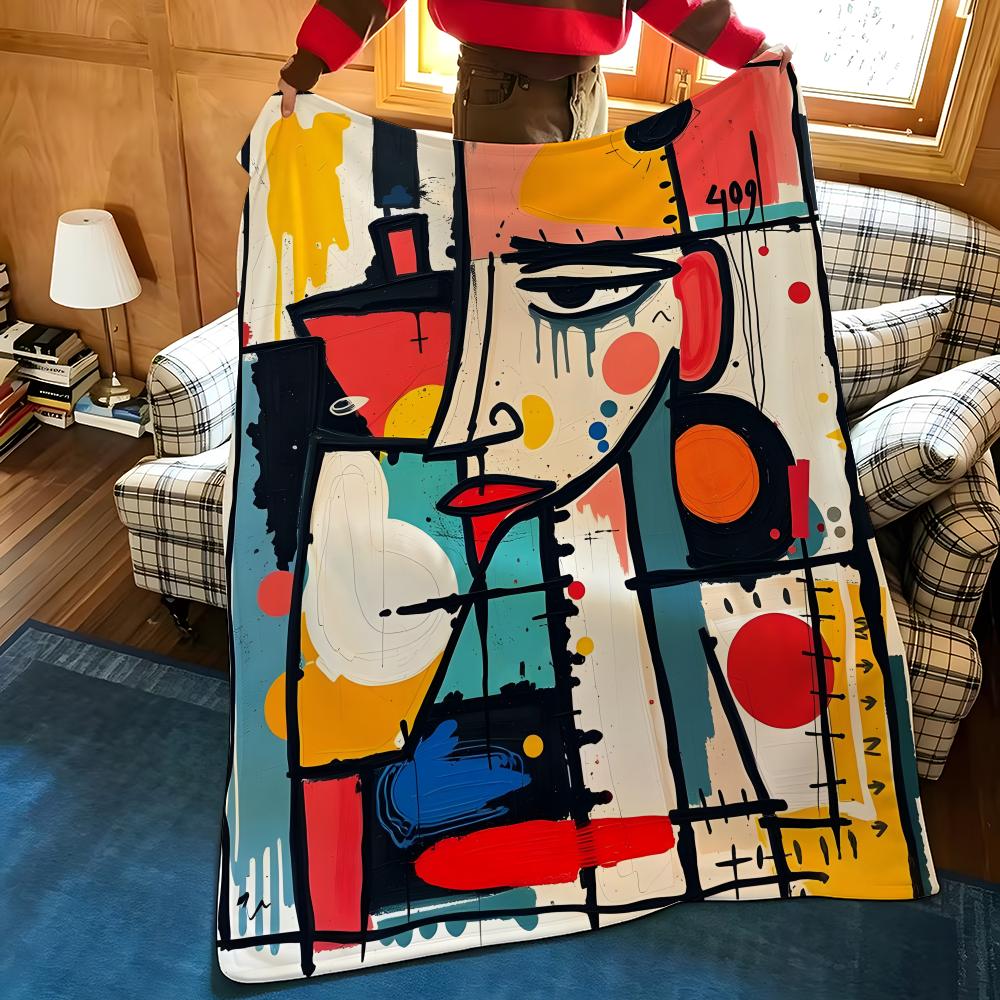 Artist P-Pablo P-Picasso Throw Flannel Cozy Print Blanket, Portable, Durable Machine Washable cute Cool
