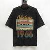 1966 60th Birthday 60 Years Old T Shirts Washed Short Sleeve Oversize TShirt  Vintage Men Women Streetwear Summer Tops Tees