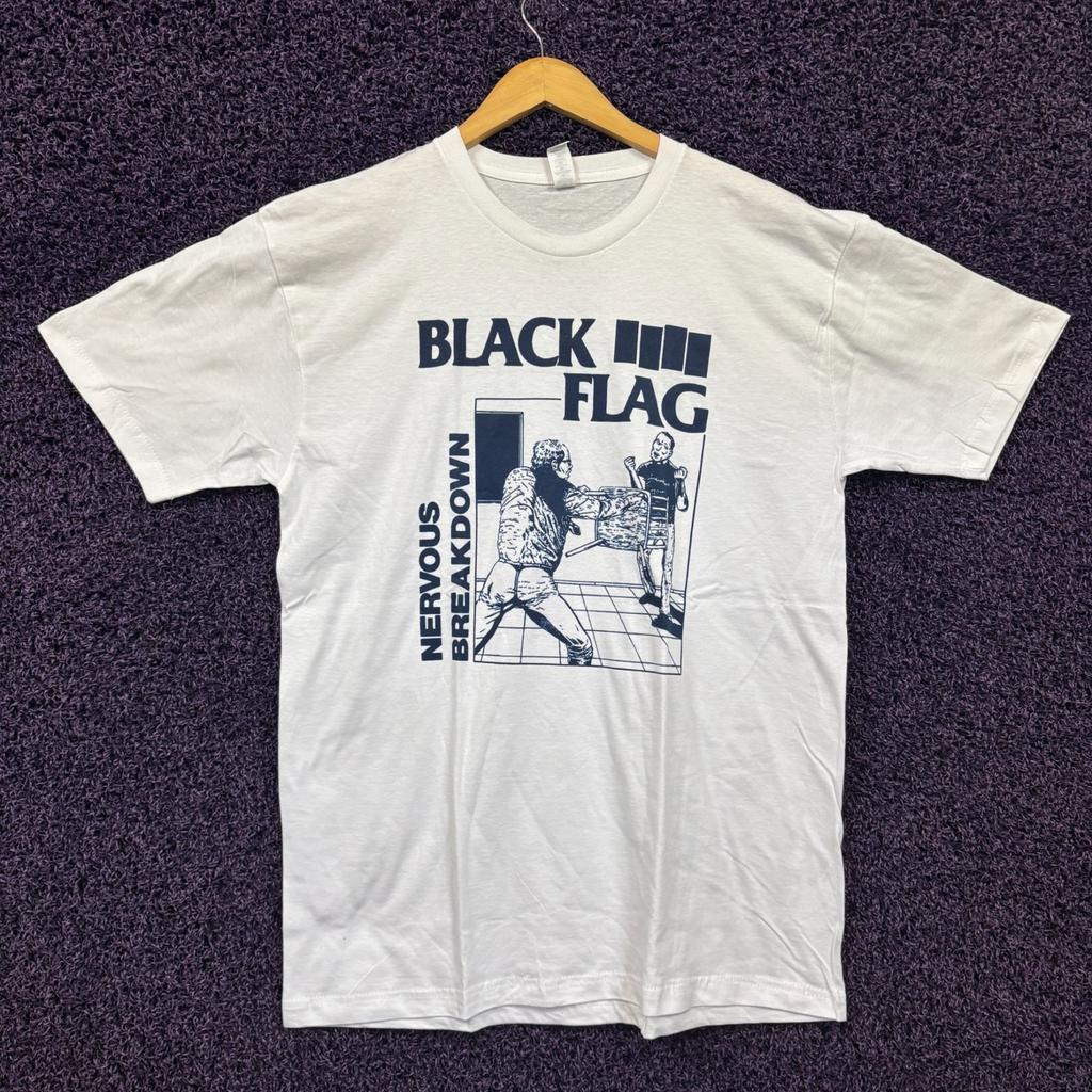 T-Shirt Black Flag Nervous Breakdown Album Hardcore Punk L