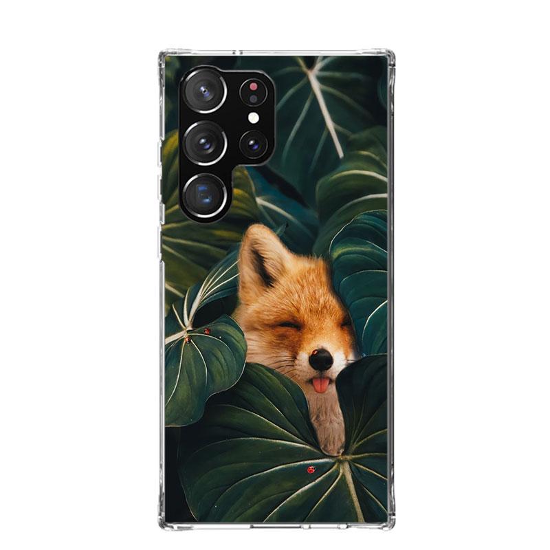 Animal Fox Phone Case For Samsung Galaxy S26 S25 Edge S24 S23 FE S22 Ultra S21 Plus S20 + Fundas Cover Coque Galaxy S25 S24 S23