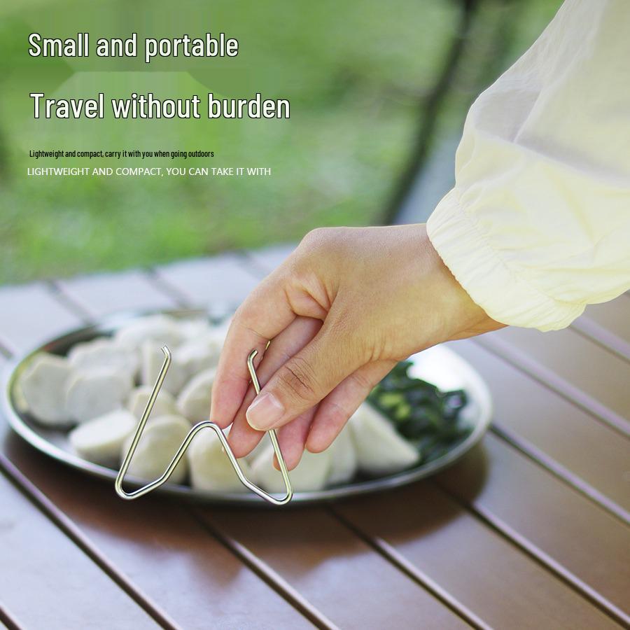 Portable Outdoor Gas Canister Stand with Leak-Proof Metal Buckle for Camping