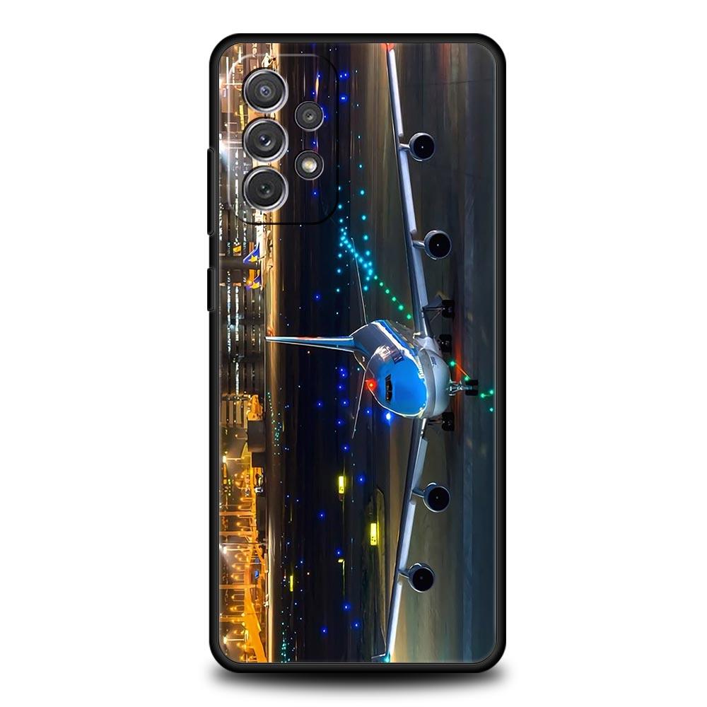 Reise-inspirierte Flugzeugroute Handyhülle für Samsung Galaxy A55 A35 A15 A14 A13 A25 A54 A51 A71 A72 A73 A32 A52 A41 5G Weiches TPU
