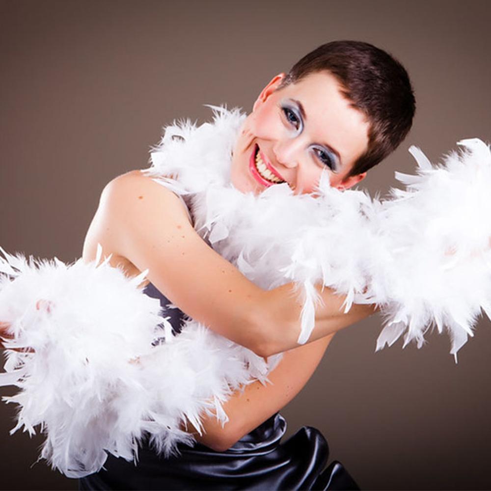 DIY 38-40g Real Turkey Marabou Feathers Boa 2 Yards Fluffy White Feathers Wedding Christmas Decoration Shawl Scarf for Crafts Plumes