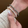 2Pcs Y2K Rhinestone Sun Moon Bracelets for Women Lovers Gold Color Silver Color Chain Friendship Bracelet Gifts Jewelry