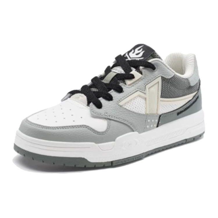 Xtep Yu Jie Scarpe da Skate Ammortizzate Leggere Basse da Uomo Sneaker Grigio Bianco 976219310042-4