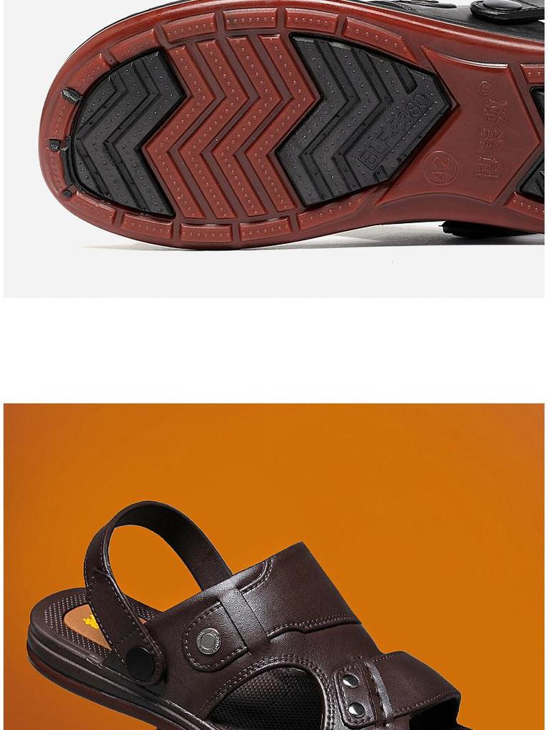 Men's Summer Comfort Waterproof Non-Slip Dual-Use Sandals with Thick Sole
