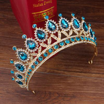 Wedding Crystal Bridal Tiara Crown Queen Bride Diadem Hair Ornaments Head Jewelry Accessories For Women Pageant Headpiece