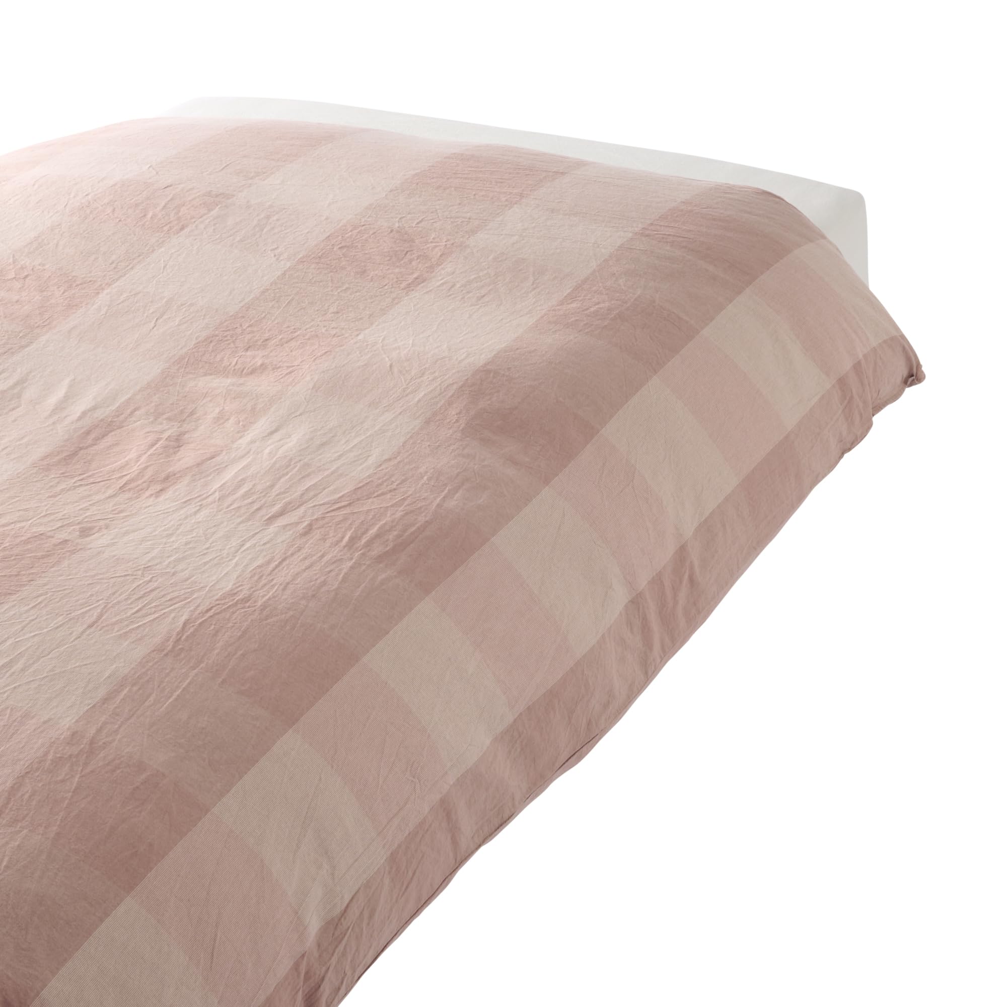

MUJI Washed Duvet Pink Queen 210 x 210 83406981 Cover, Check, Size, cm,