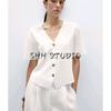 MD Summer New Arrival Women's Clothing Elegant Commute Style Drape Short V Neck Short Sleeve Knitting Cardigan 5655573