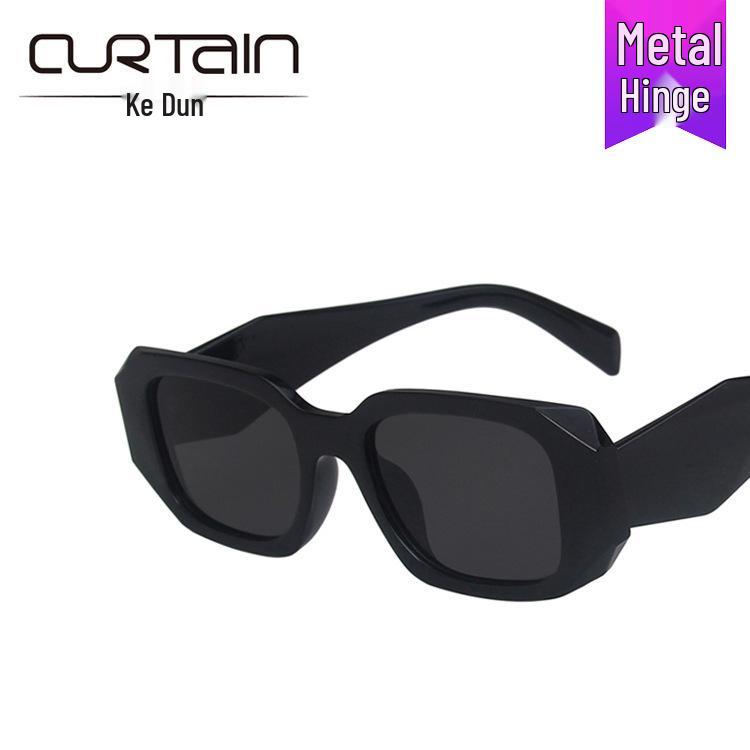 P Family 2021 Women's Irregular Square Sunglasses - Big Face Influencer Style