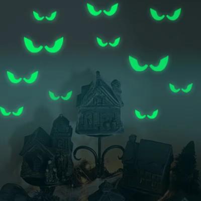 Halloween Night Light Wall Stickers Peeping Night Light Eyes Stickers Ghost Decoration Stickers Fluorescent Horror Wall Stickers