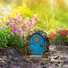 Elf Fairy Door Miniature Garden House Decor Tree Doors Miniature Yard Art Wooden Sculptures Mini Home Garden Doors Ornaments