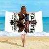 1pc USA 250 Years Faith Cross American Flag Bald Eagle Vintage Patriotic Beach Towel Microfiber Quick Dry Sand-proof Bath Towel