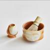 Japanese Style Coarse Pottery Chasen Holder Creative Hyakumangoku Matcha Brush Stand Tea Ceremony Accessory Soda Glazed