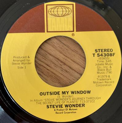 7-Zoll-Schallplatte STEVIE WONDER - Outside My Window / Same Old Story T54308F Tamla 1980 US Soul/Funk Gebraucht