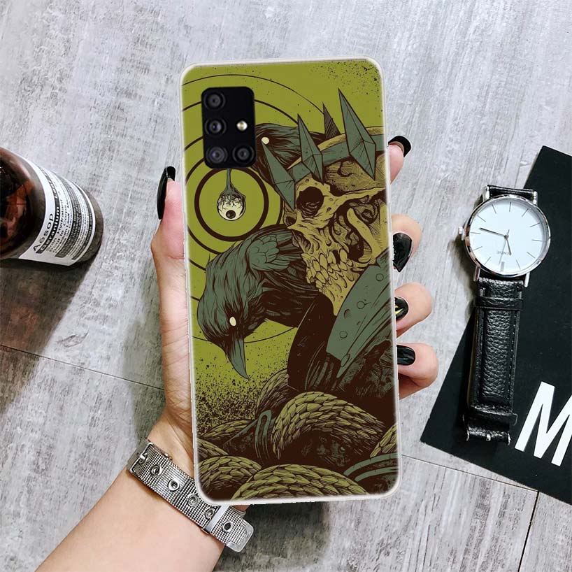 Crow Raven Dark Skull Phone Case For Samsung Galaxy A12 A22 A32 A42 A52 A72 A51 A71 5G A41 A31 A21 A02S M12 M21 M31 M30S Fundas