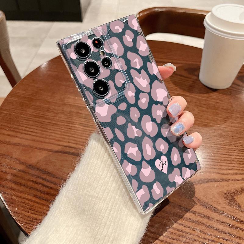 Leopard Print Pattern Phone Case For Samsung Galaxy S26 S25 S24 S23 Ultra S22 Plus S24 S21 FE S25 Edge Clear Silicone Soft Cover