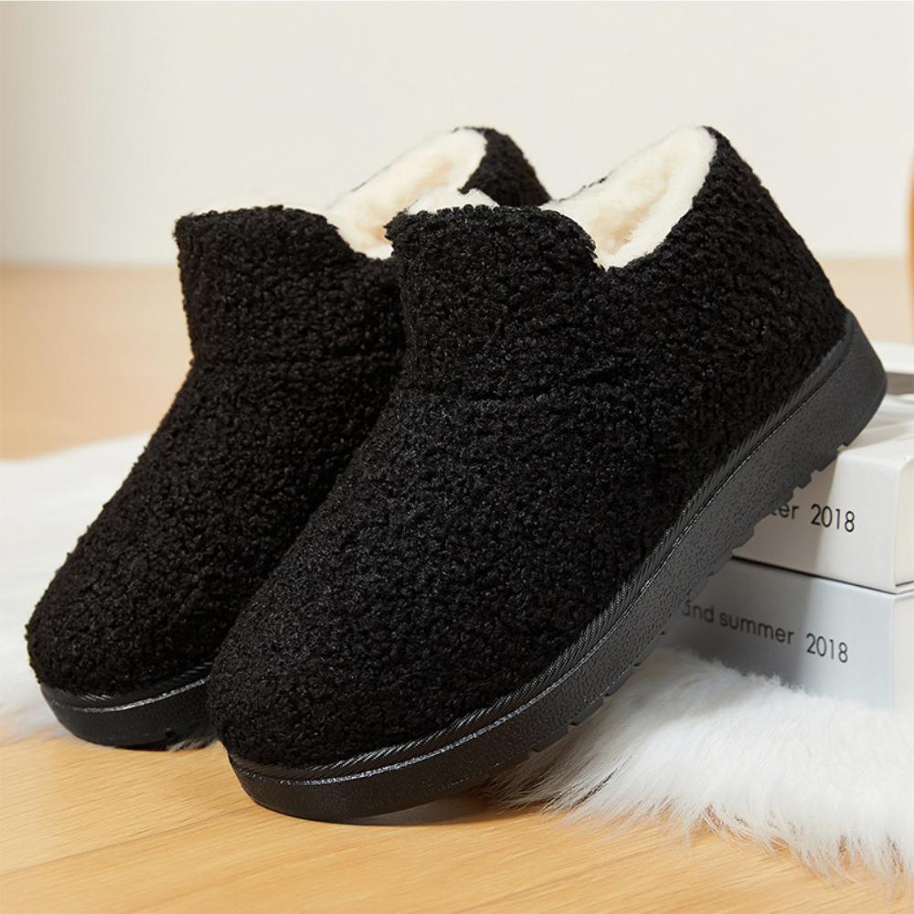 

Хлопковые туфли с толстым бархатом для женщин, универсальные для домашнего использования, тепло- и холодостойкие, хлопковые ботинки с плюшевым ощущением 36 чёрный