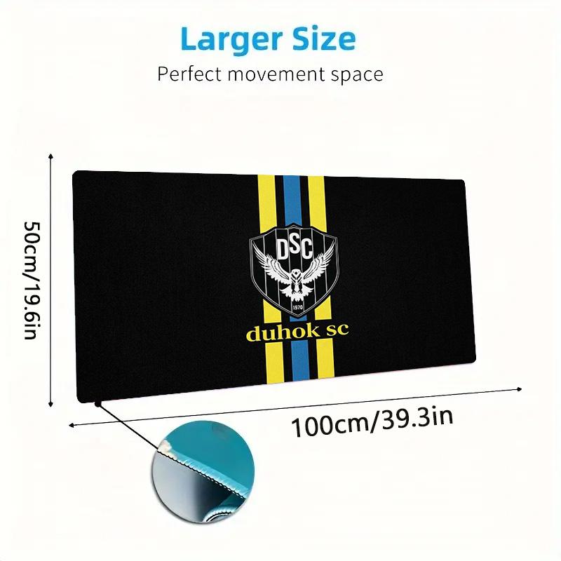 DUHOK SC Logo Color Mouse Pad Large Gaming Table Cushion Non-slip Laptop Tablet Big Mousepad XXL Mat Mini PC Playmat With Lock Edge