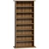 CD/DVD Storage Unit, 8 Compartments, 6 Adjustable Shelves, 360 CDs / 185 DVDs, Walnut