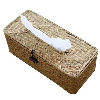 Neue Rattan-Taschentuchbox Heimdekoration Handgefertigt Desktop-Taschentuch-Rattan-Taschentuchbox für Badezimmer, Zuhause, Hotel und Büro