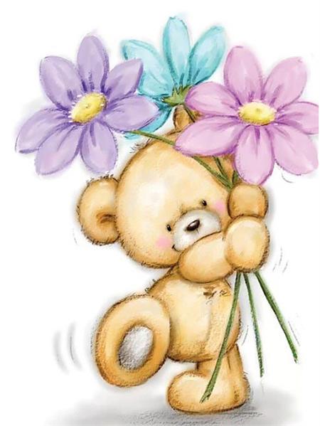 5D Diamond Painting New Arrivals Cartoon Bear Full Square/Round Embroidery Animal Flower Mosaic Home Decor Handmade Gift