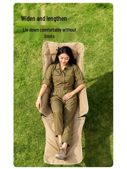 Adjustable Portable Outdoor Folding Recliner: Moon Chair for Camping, Beach, Fishing, and Lunch Breaks.