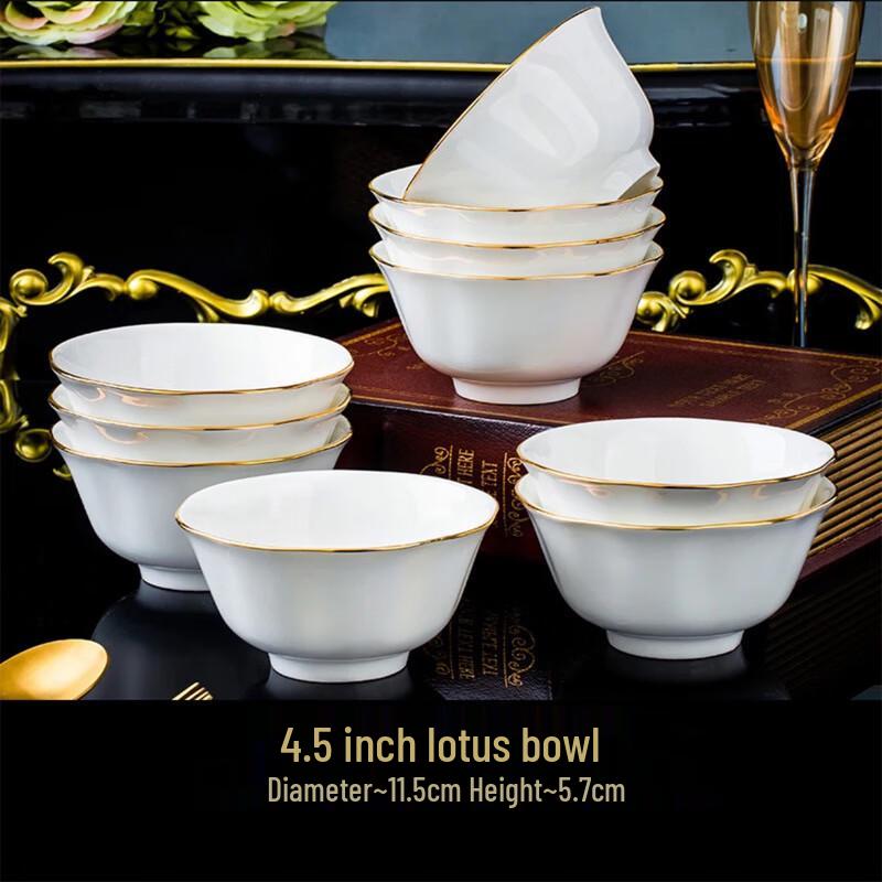 Jingdezhen Premium Ceramic Rice Bowl Set