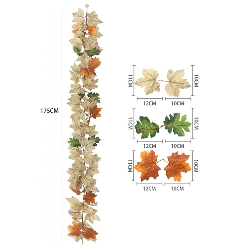 Multicolor Artificial Maple Leaf Garland Mini Pumpkin Hanging Garland Harvest Festival Ornament