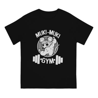 T Shirt Men's  100% Cotton Leisure T-Shirts Crew Neck Mice Muki- Muki Gym Tee Shirt Short Sleeve Clothes Printed