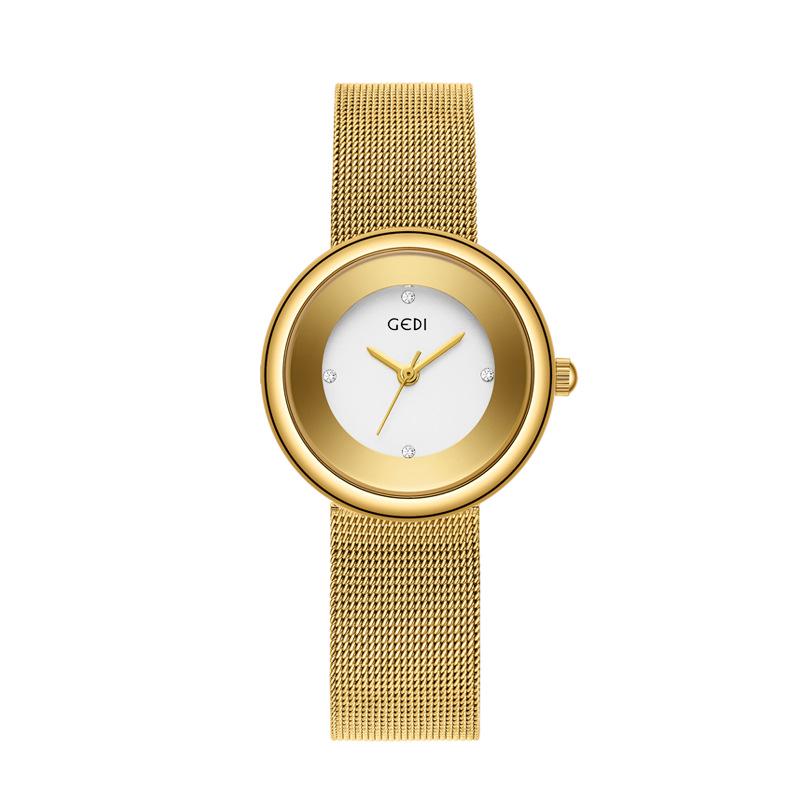 

Женские кварцевые наручные часы Gedi Advanced Sense с сетчатым ремешком, водонепроницаемые - Нишевые часы класса люкс