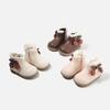 Stylish Baby Girls' Mid-Top Boots - 2025 Autumn/Winter Korean Princess Soft-Soled Cotton Footwear