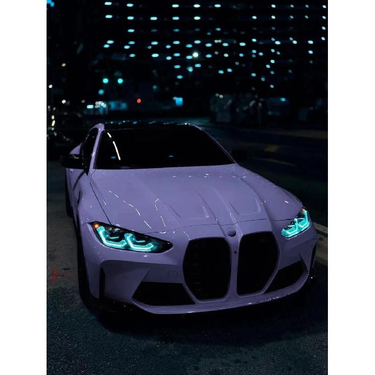 Red Angel Eyes DRL LED Unit For BMW 2023 M3 G80 M4 M440I 430I G82 G83 G22 G23 G26 Laserlight Laser Non-LED 9851048 63119851047