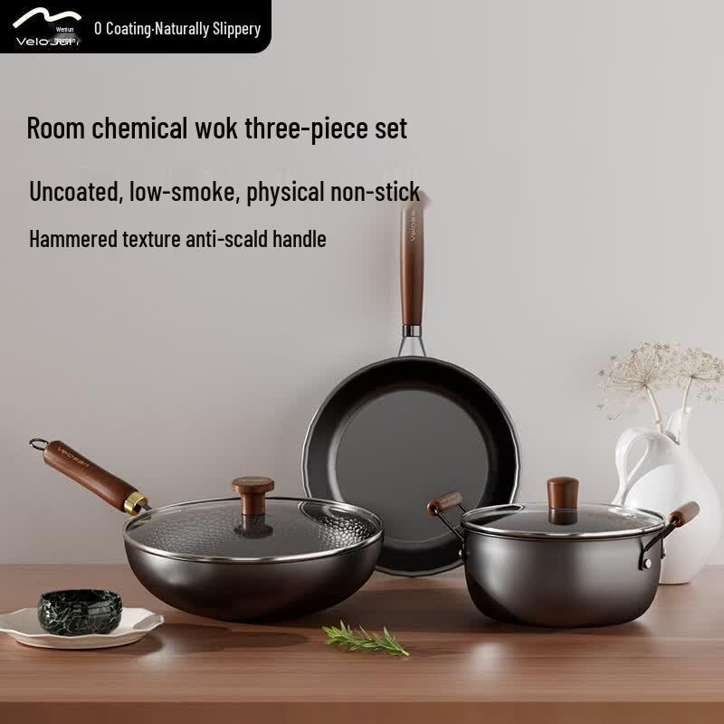 Velosan Nitrided Wok 3-Piece Set