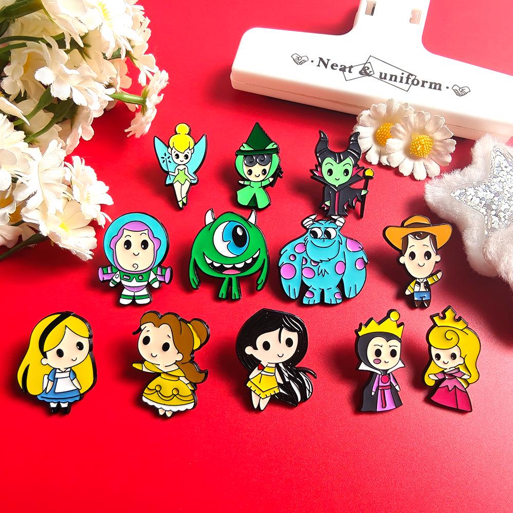 Creative Cartoon Princess Fairy Brooch - Cute Anime Metal Badge Accessory
