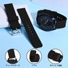WOCCI 15mm Silicone Rubber Waterproof Replacement Watch Quick Black with Black Buckle Strap, Strap, Release,