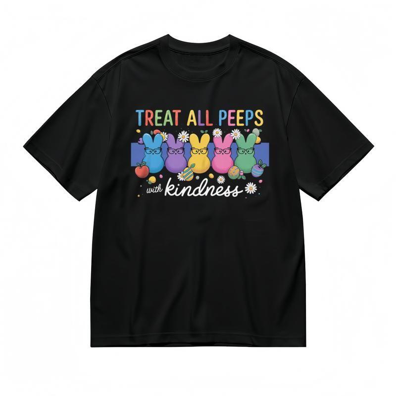 

Women s Trend Fashion Classic T-Shirt Peeps Apple Egg Floral Graphic Art Tee 3XL