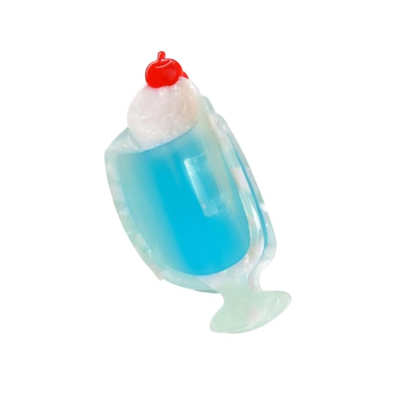 

Stylish Icecream Hair Claw Clip For Women Teens Girl Acetate Acid Hair Clip Styling Accessories for Vacation 1